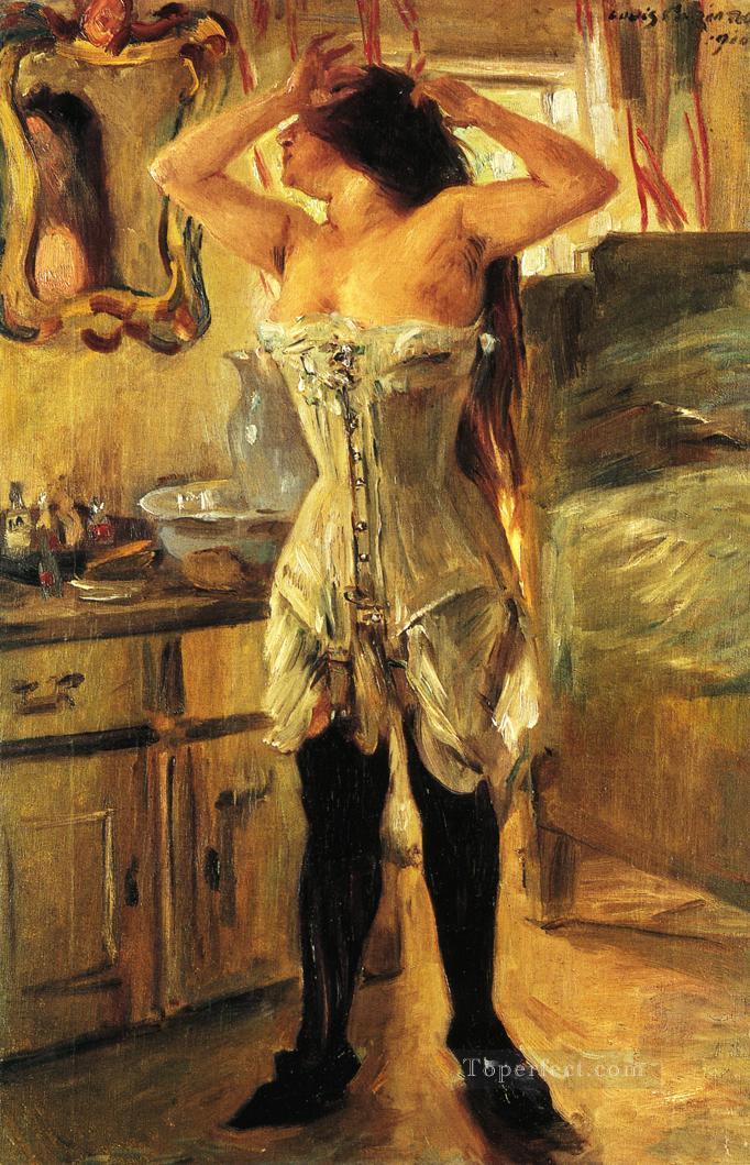 In a Corset Lovis Corinth Oil Paintings